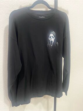 Ghost Face Horror Club XL Black Long Sleeve Graphic Halloween Shirt